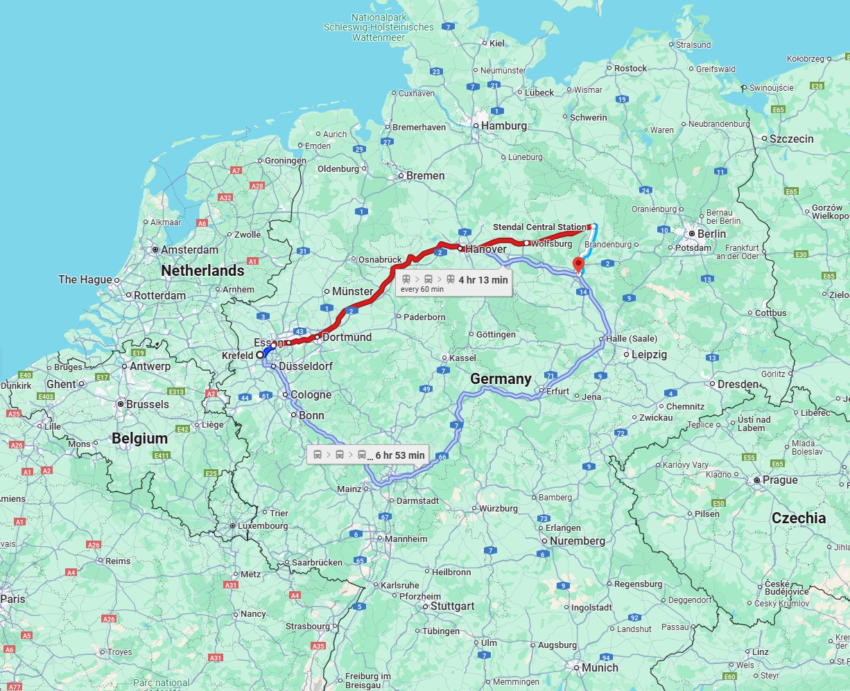 Anreise von Krefeld Zu Magdeburg Über 
