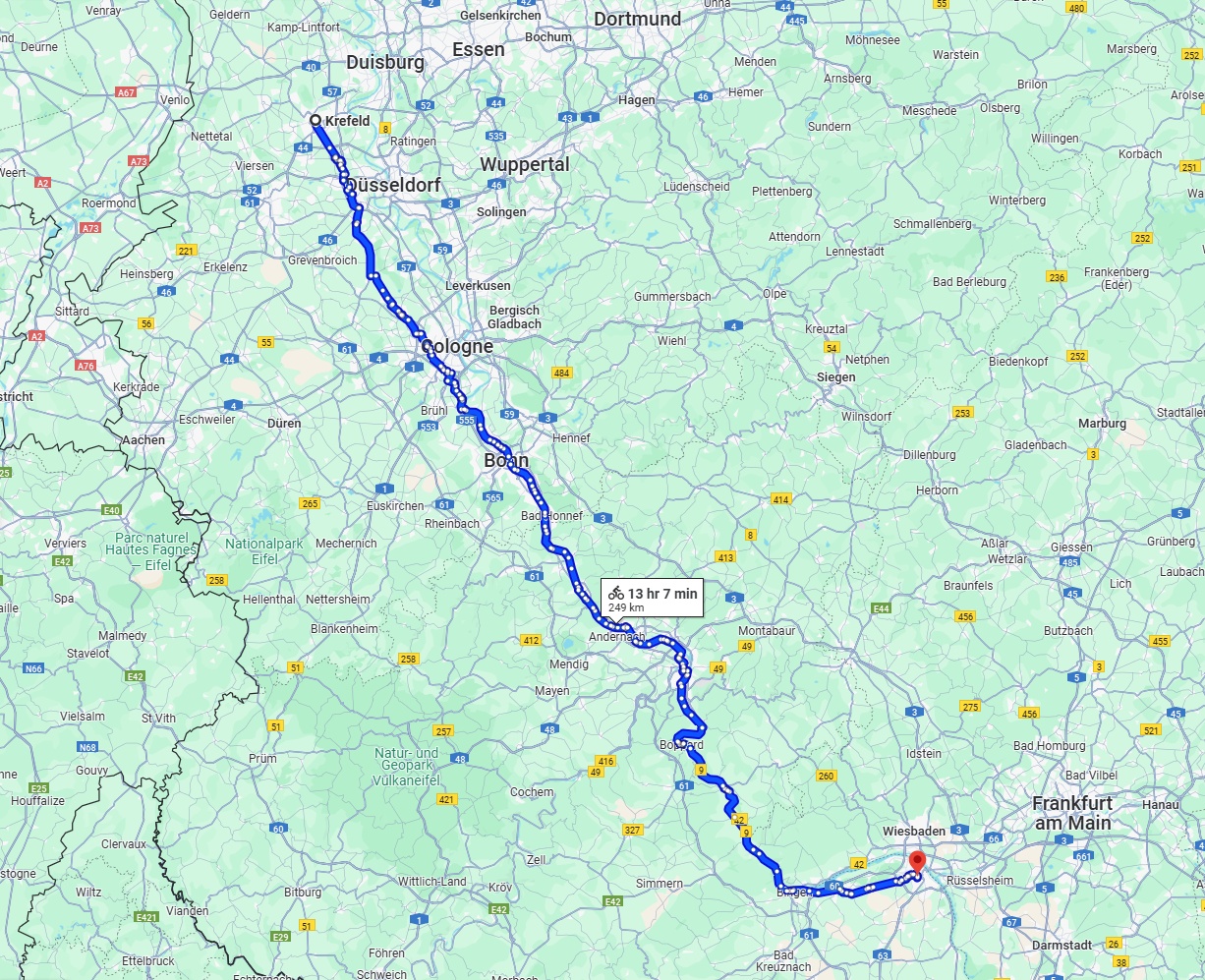 Anreise von Krefeld Zu Mainz Über 