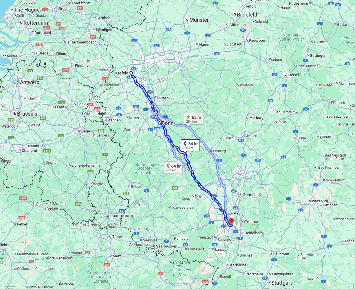 Anreise von Krefeld Zu Mannheim Über 