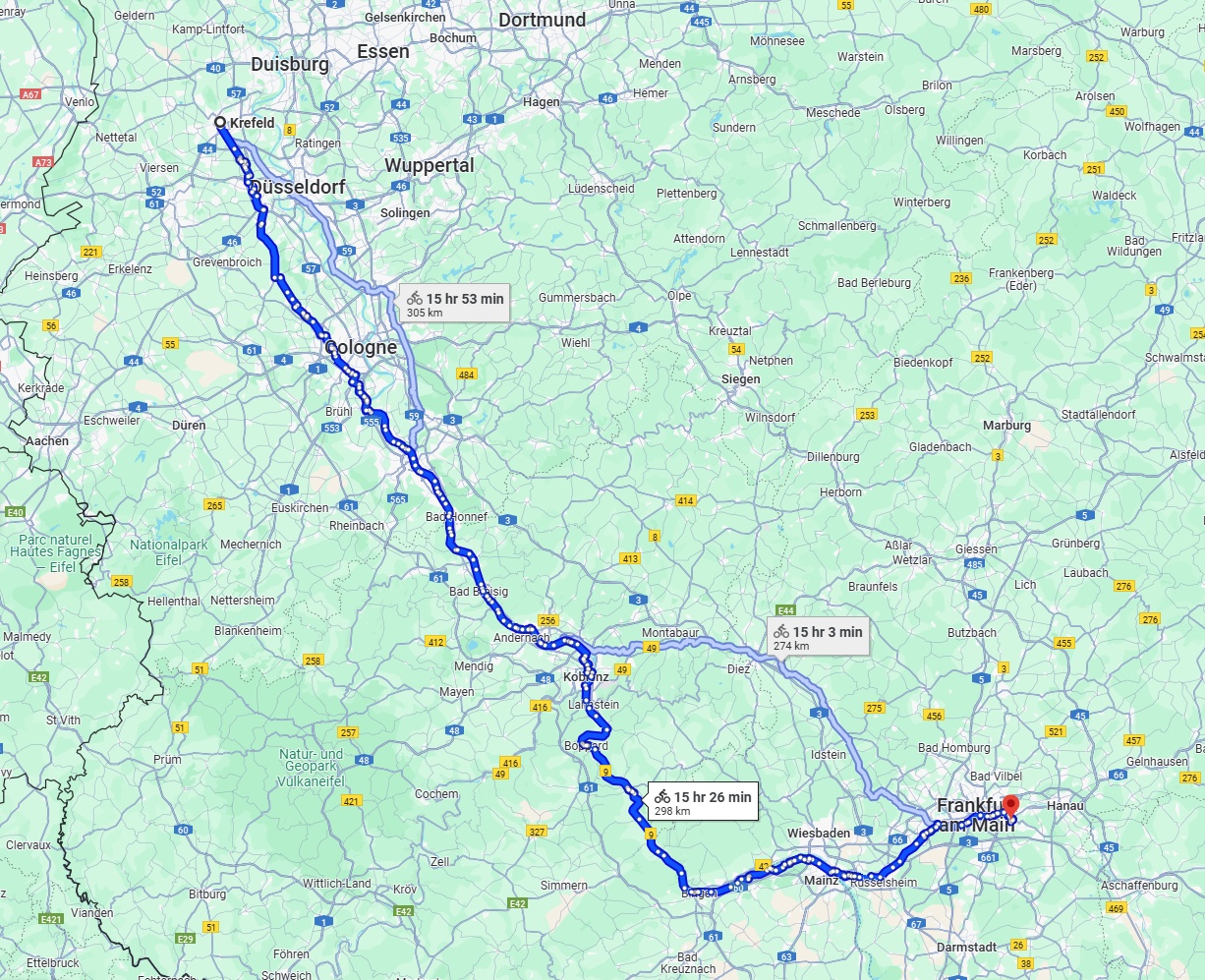 Anreise von Krefeld Zu Offenbach am Main Über 