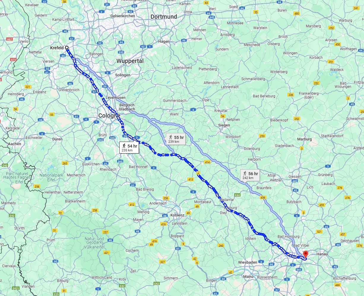 Anreise von Krefeld Zu Offenbach am Main Über 