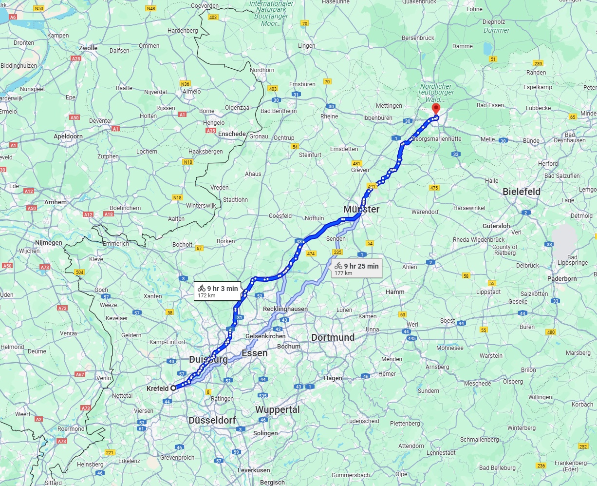 Anreise von Krefeld Zu Osnabrück Über 