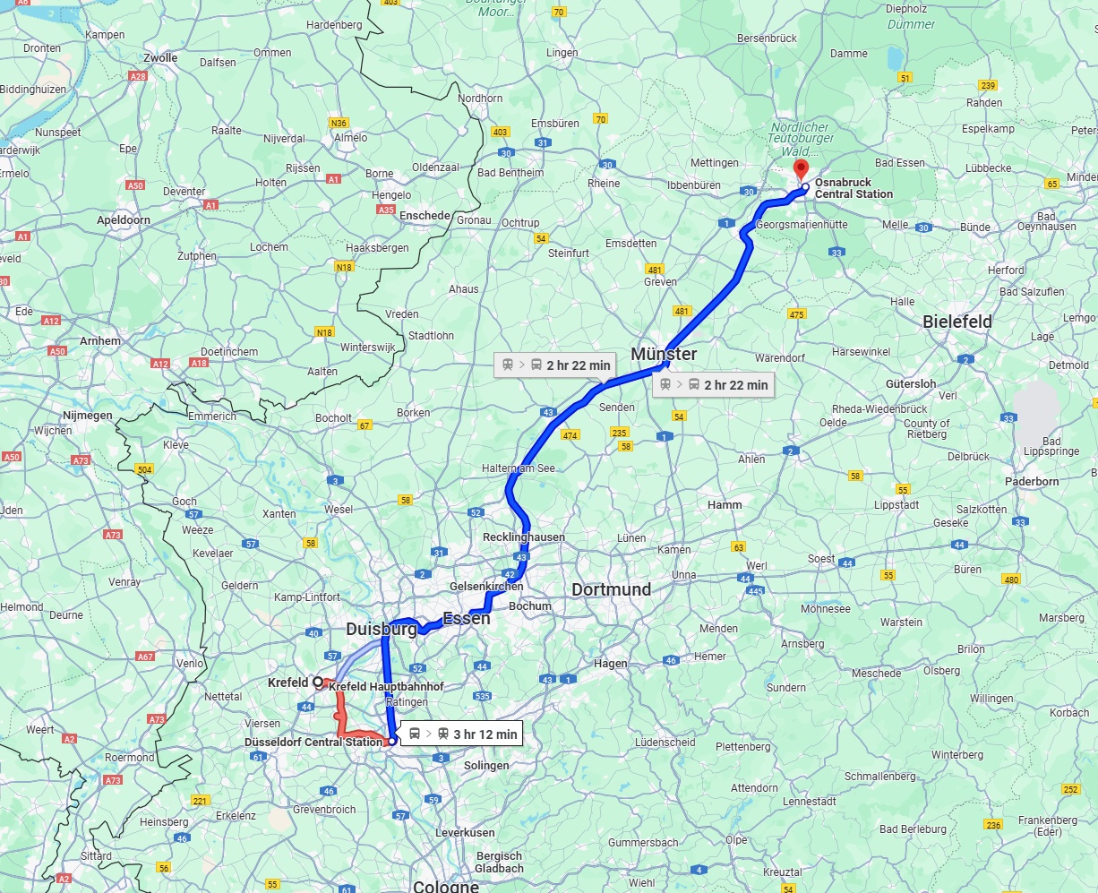 Anreise von Krefeld Zu Osnabrück Über 
