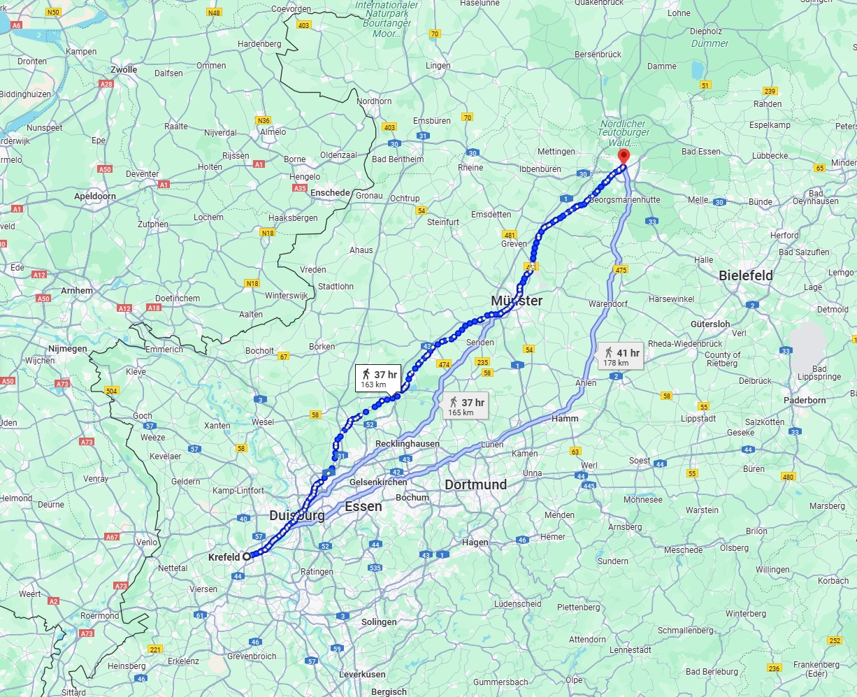 Anreise von Krefeld Zu Osnabrück Über 