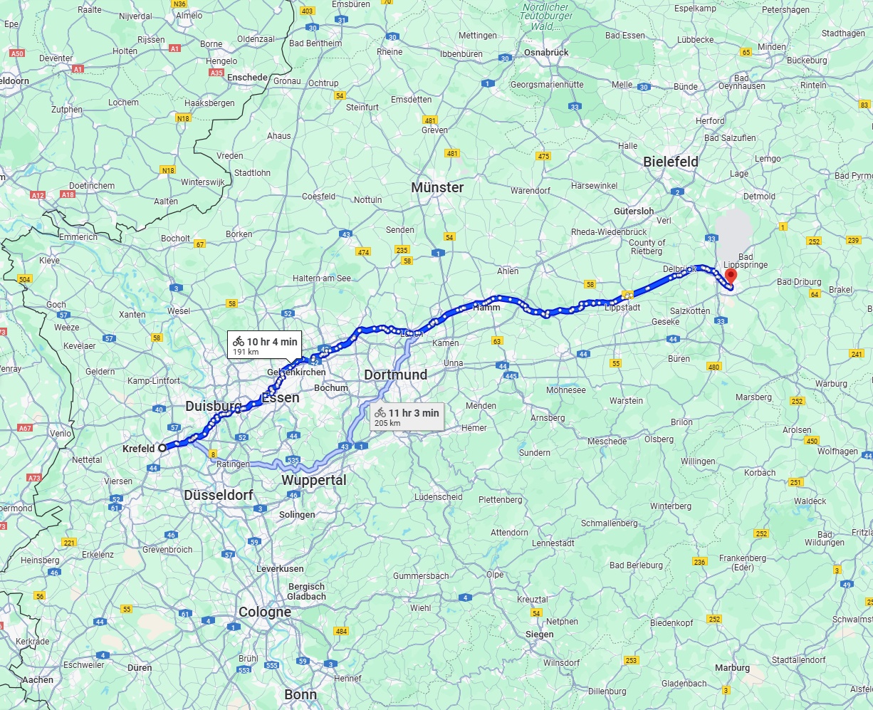 Anreise von Krefeld Zu Paderborn Über 