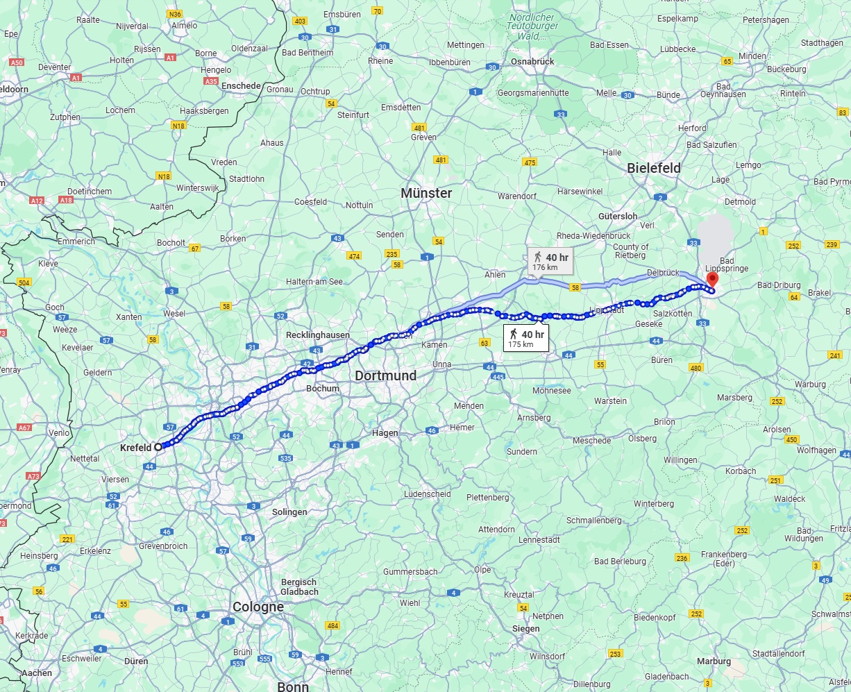 Anreise von Krefeld Zu Paderborn Über 