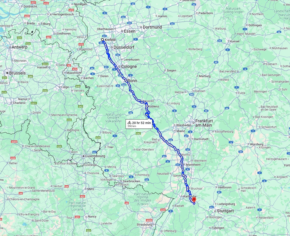 Anreise von Krefeld Zu Pforzheim Über 