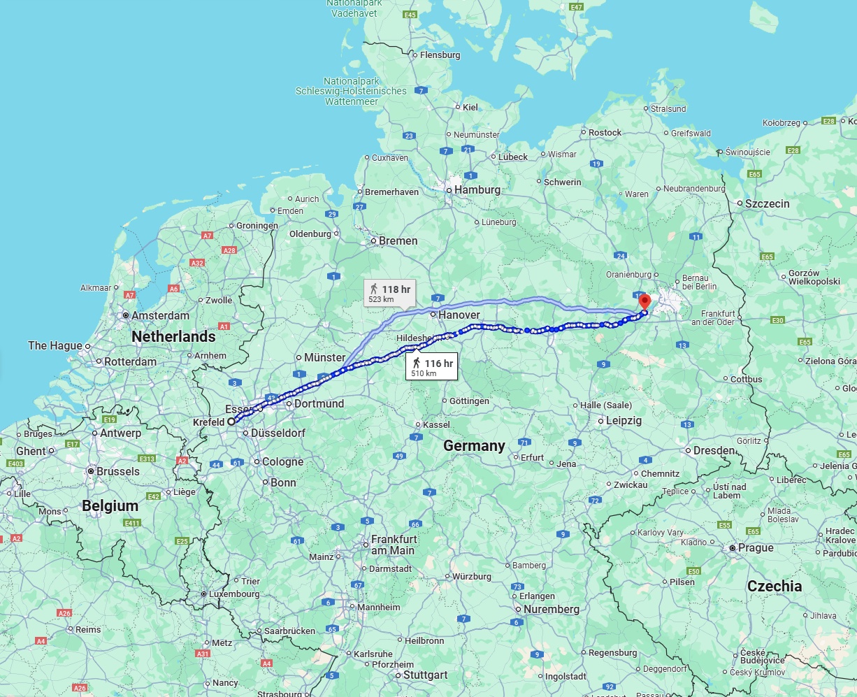 Anreise von Krefeld Zu Potsdam Über 