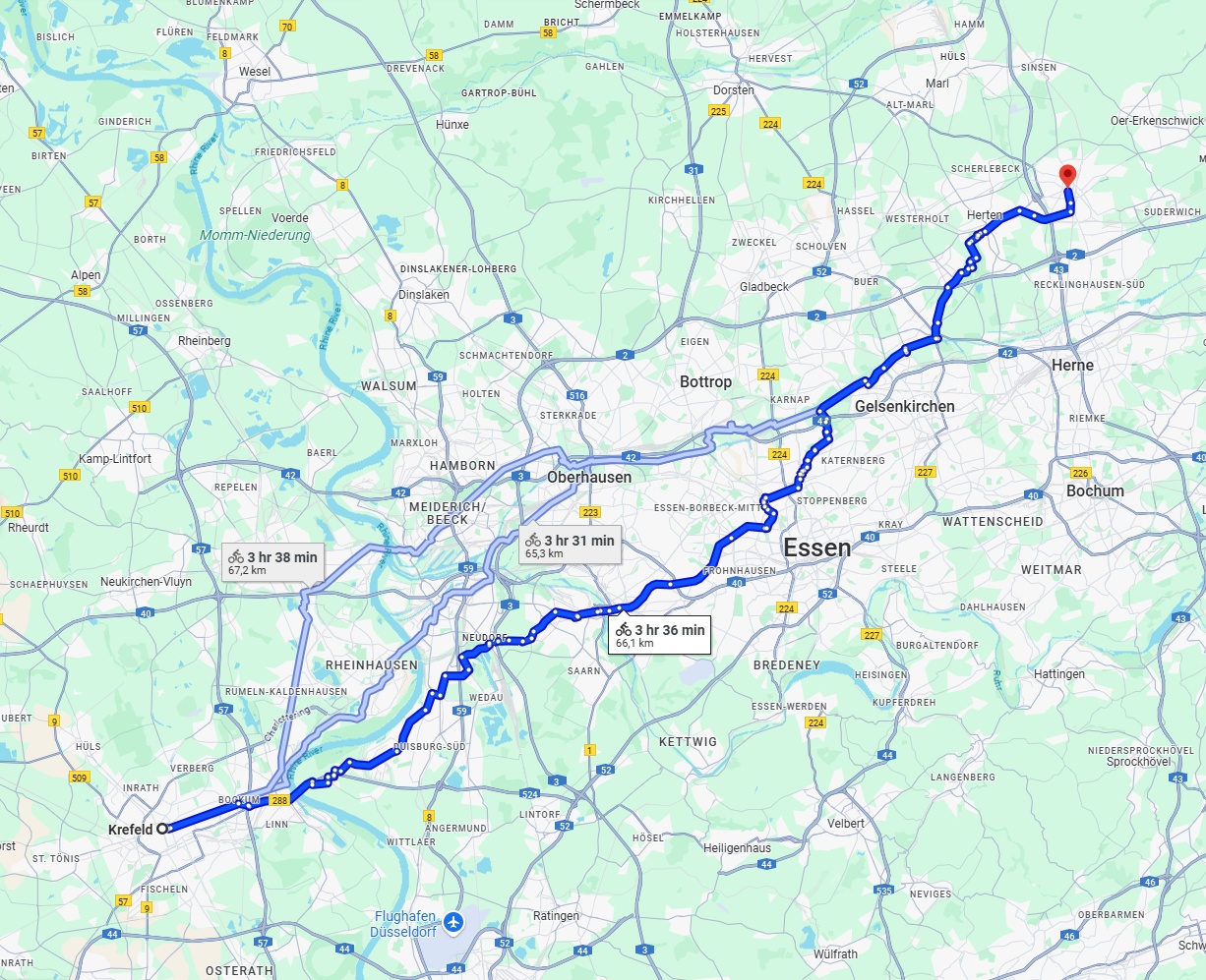 Anreise von Krefeld Zu Recklinghausen Über 