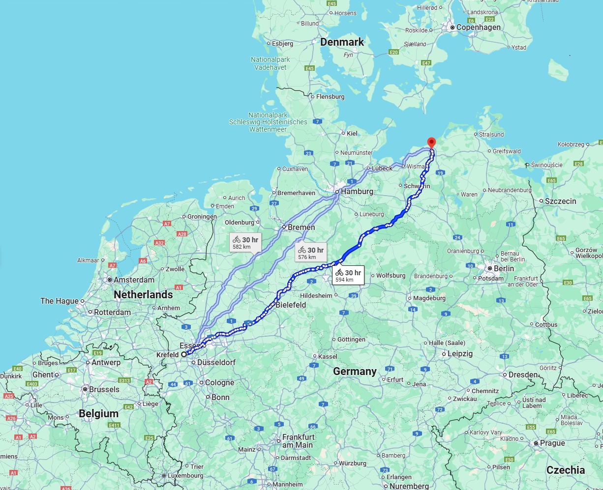 Anreise von Krefeld Zu Rostock Über 