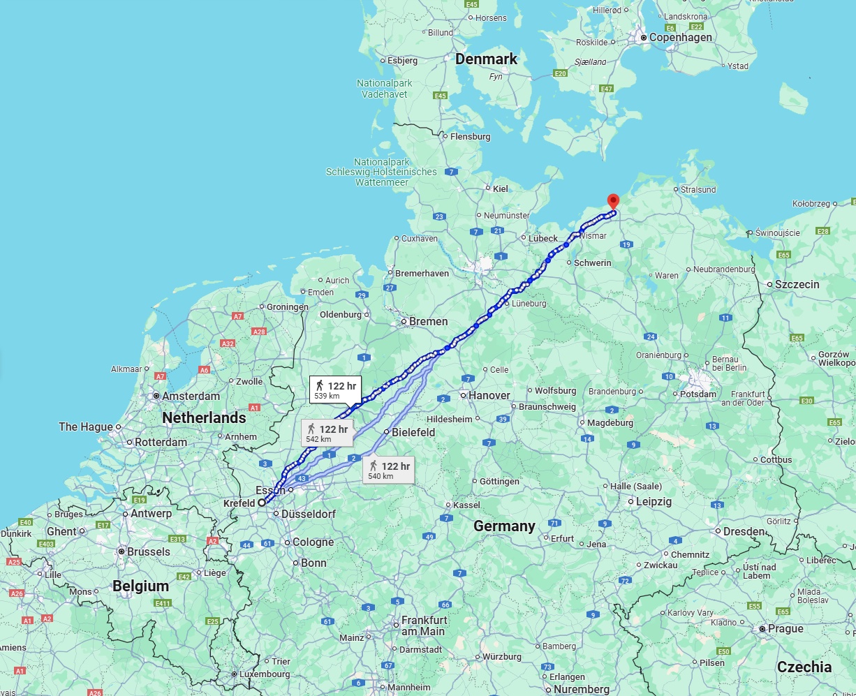 Anreise von Krefeld Zu Rostock Über 