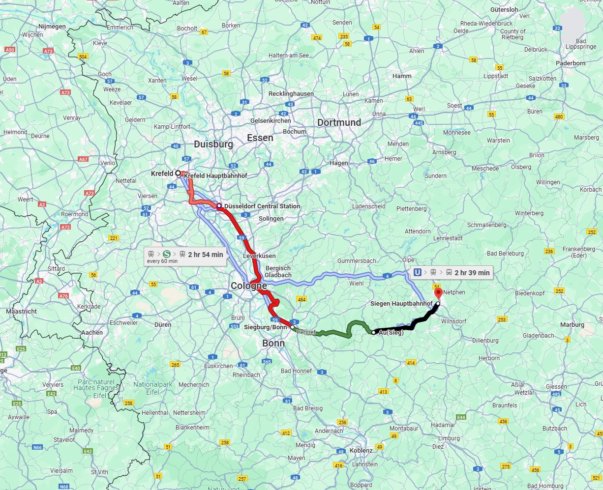Anreise von Krefeld Zu Siegen Über 