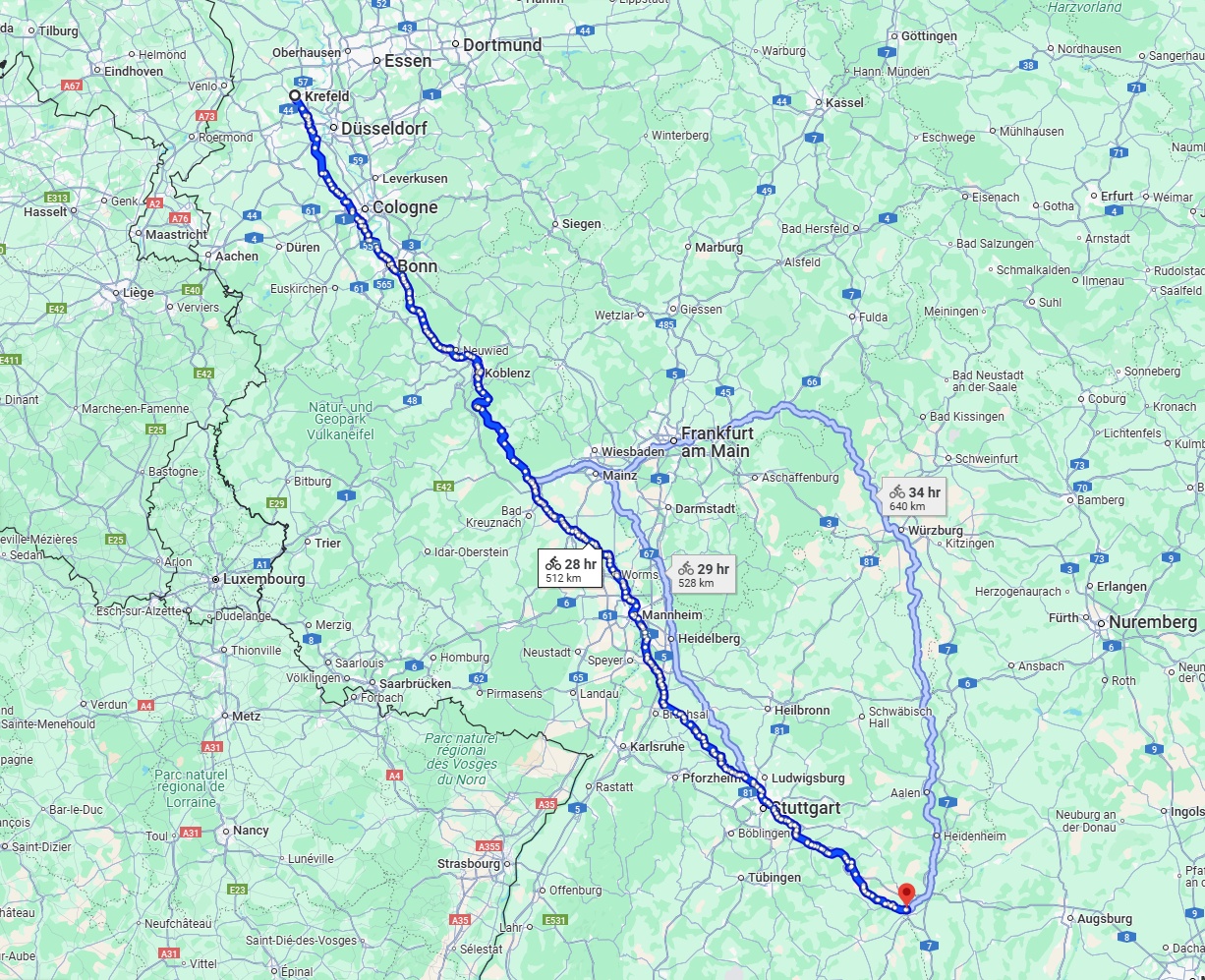 Anreise von Krefeld Zu Ulm Über 