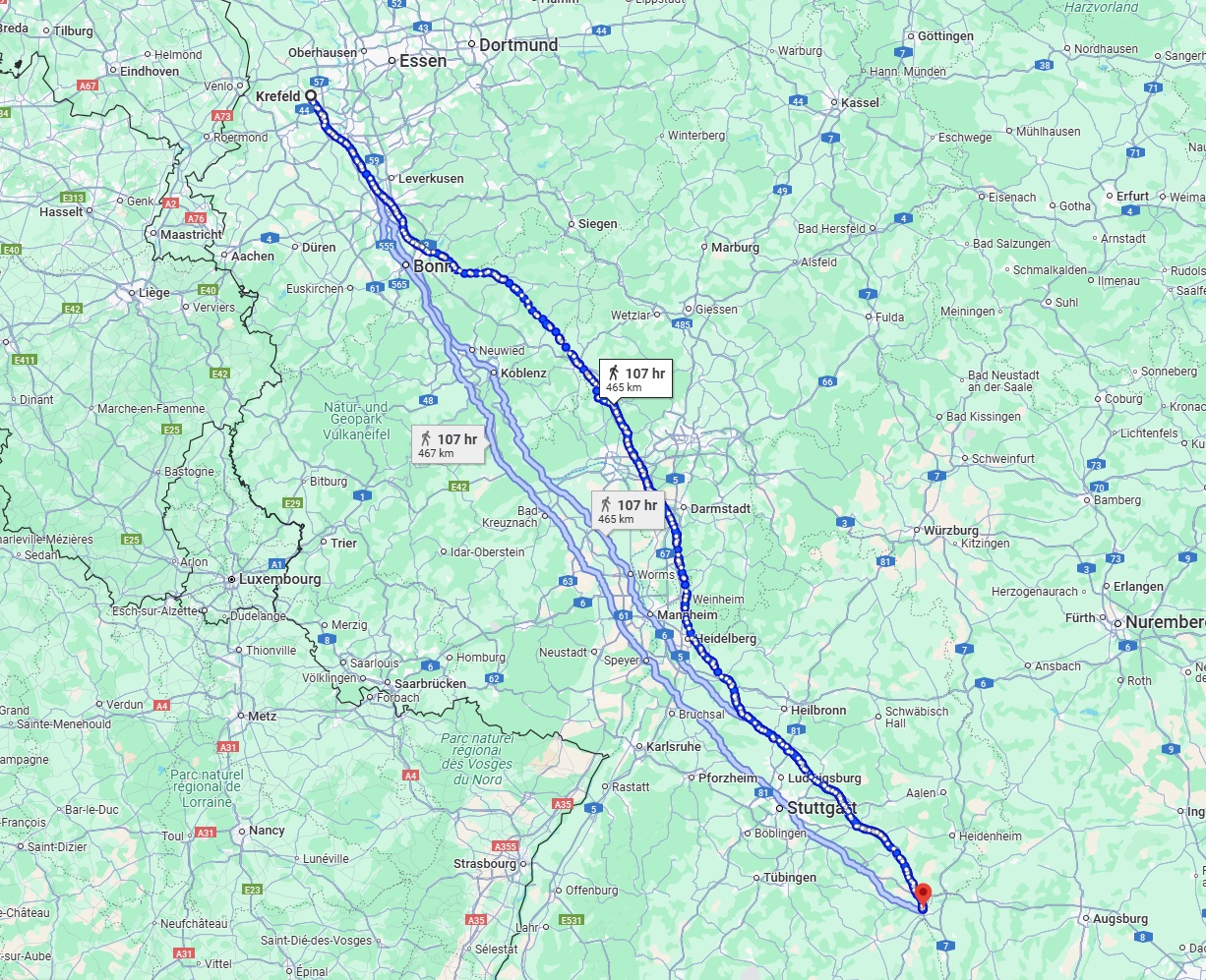 Anreise von Krefeld Zu Ulm Über 