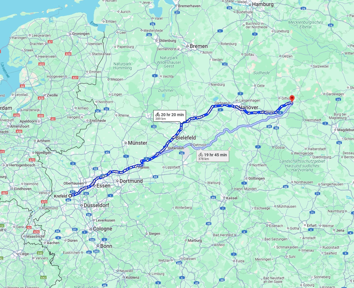 Anreise von Krefeld Zu Wolfsburg Über 