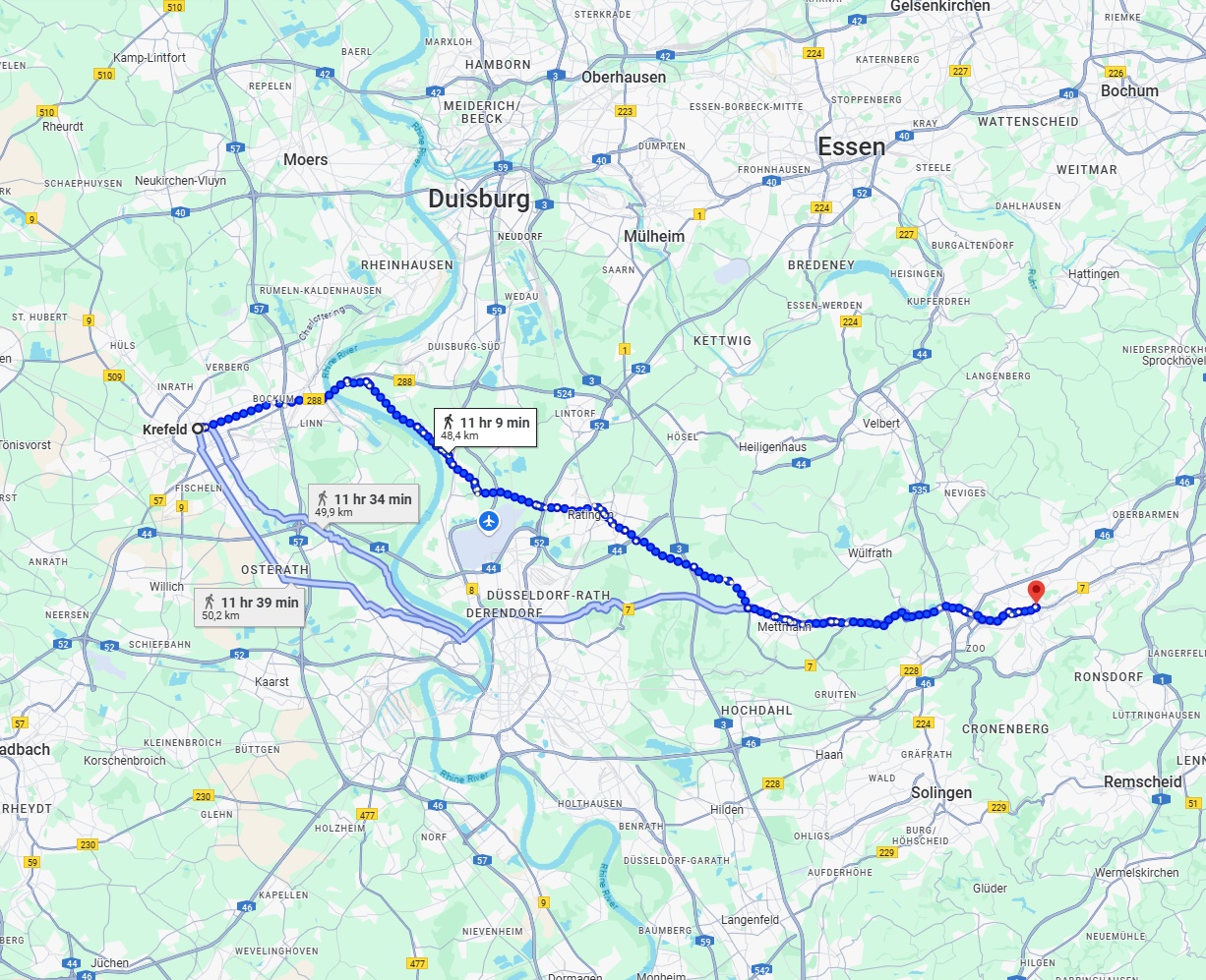Anreise von Krefeld Zu Wuppertal Über 