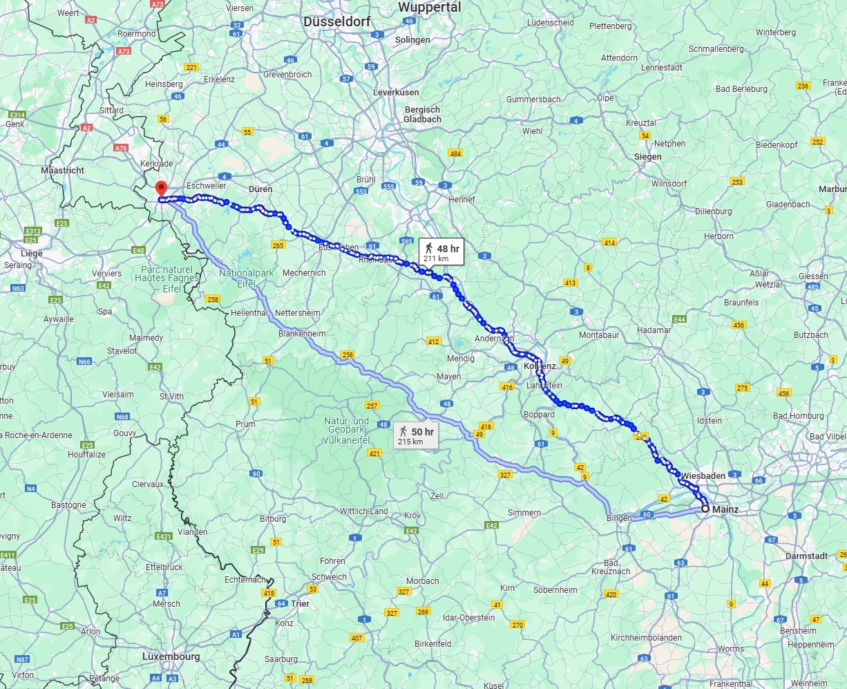 Anreise von Mainz Zu Aachen Über 