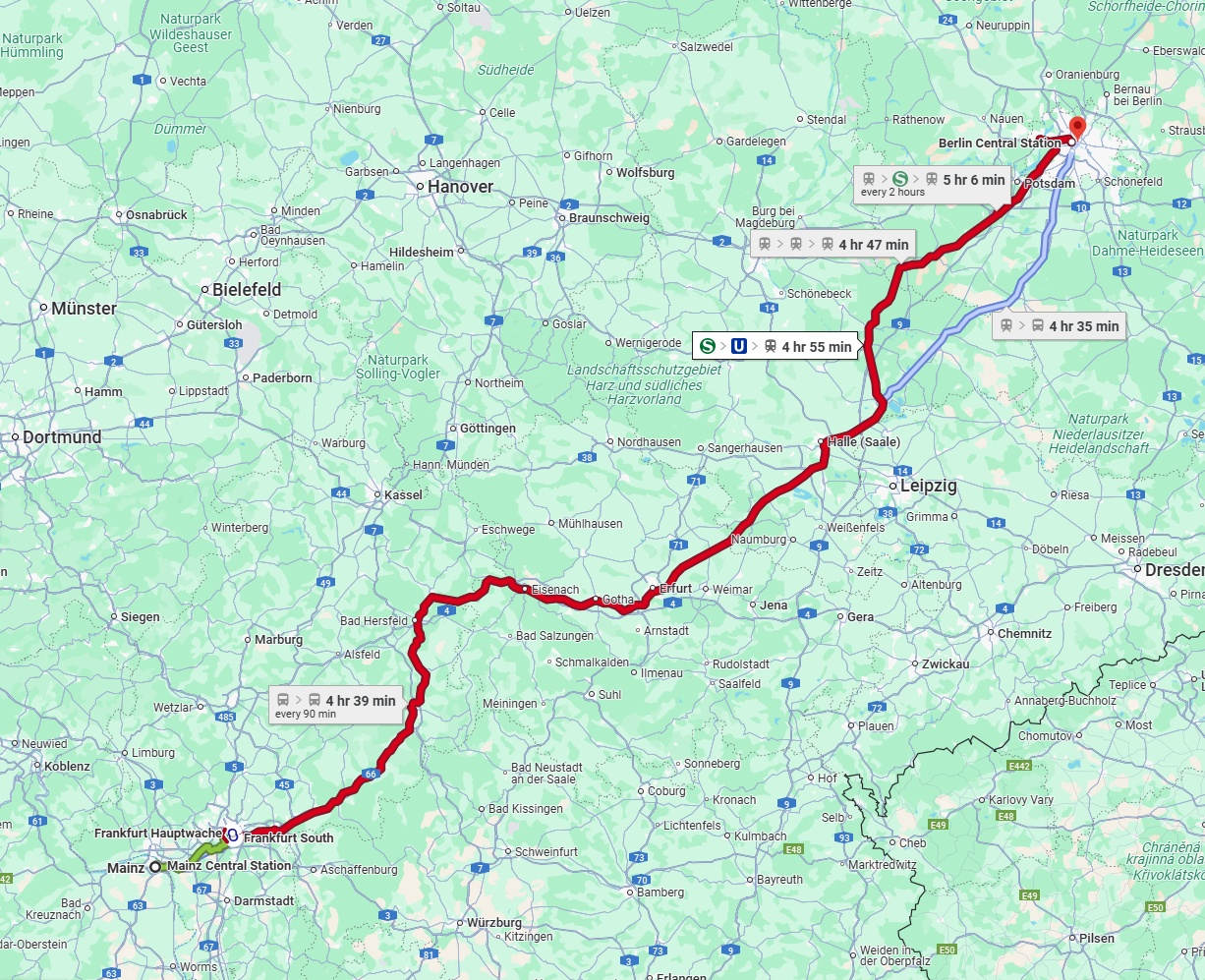 Anreise von Mainz Zu Berlin Über 