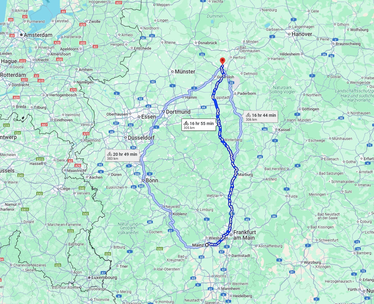Anreise von Mainz Zu Bielefeld Über 