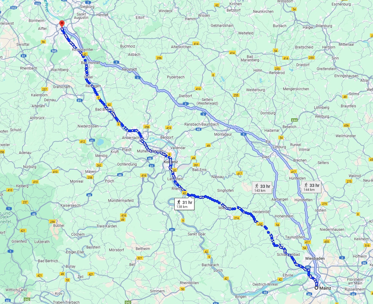 Anreise von Mainz Zu Bonn Über 