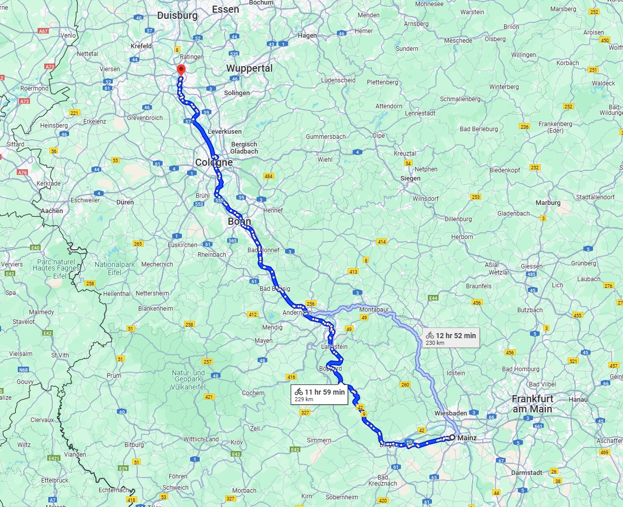 Anreise von Mainz Zu Düsseldorf Über 