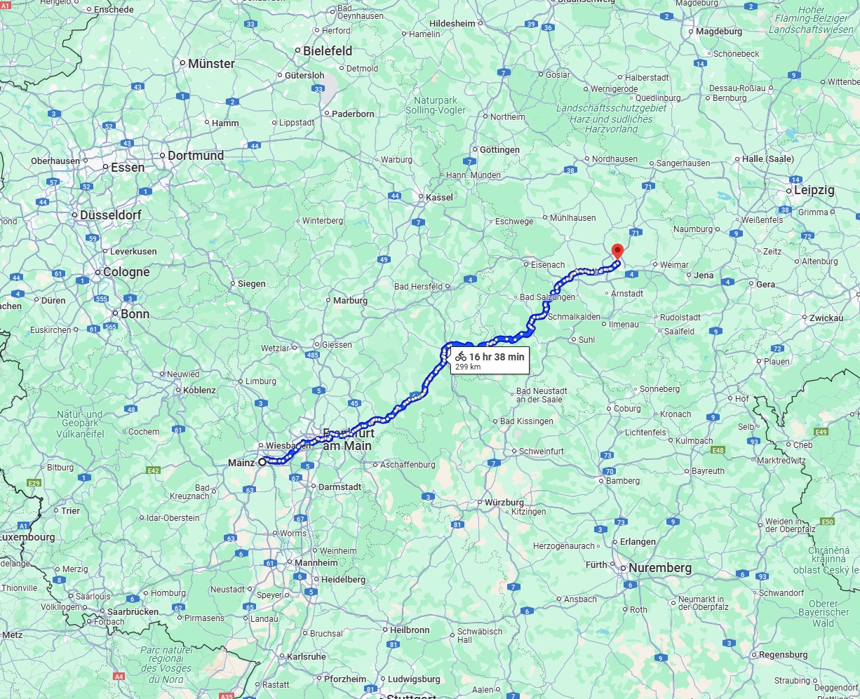 Anreise von Mainz Zu Erfurt Über 