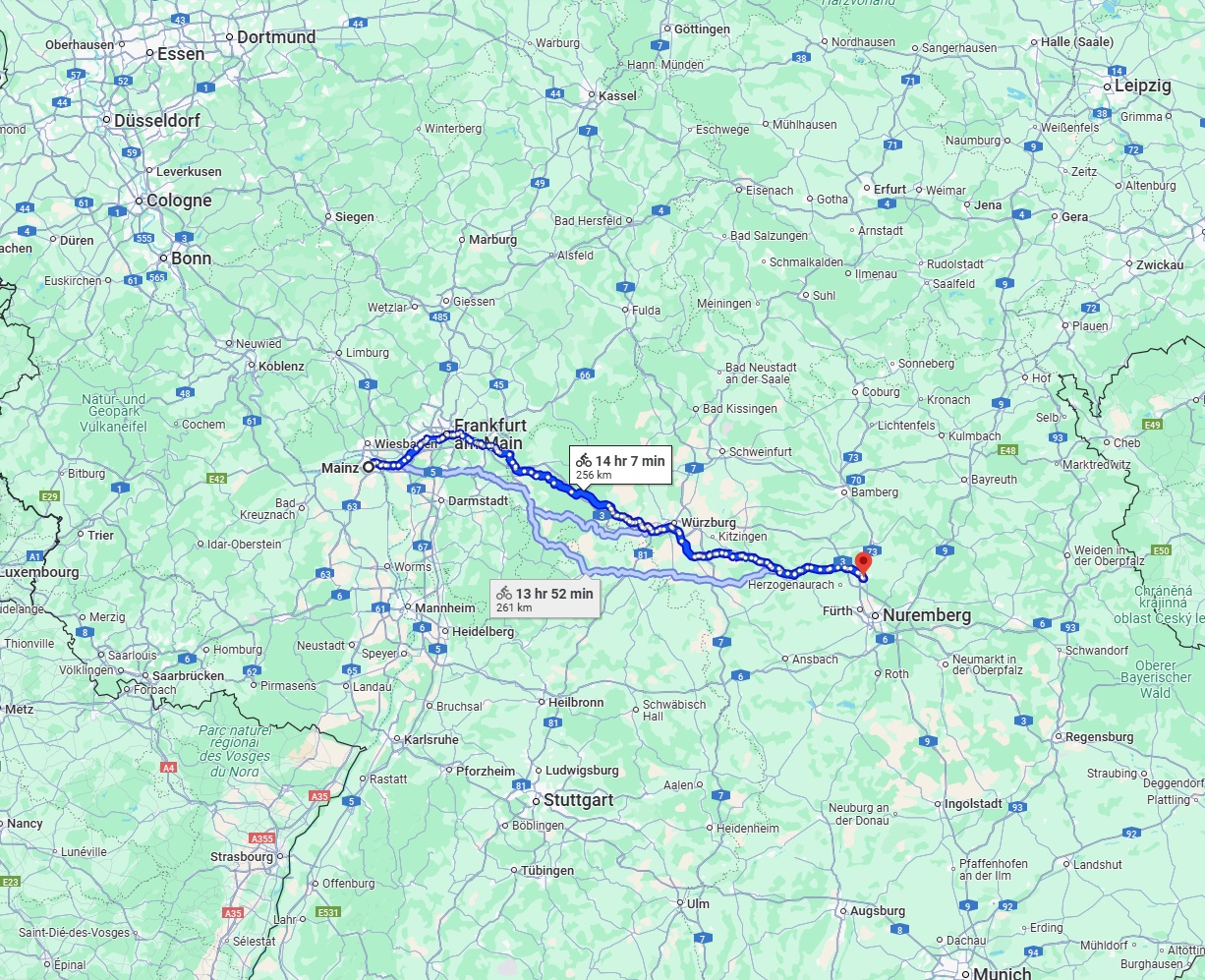 Anreise von Mainz Zu Erlangen Über 