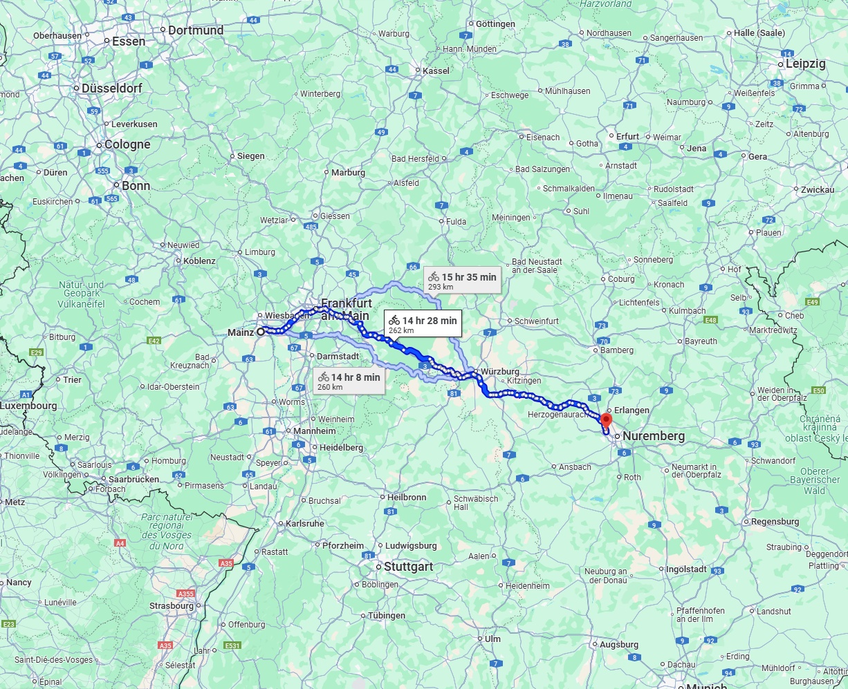Anreise von Mainz Zu Fürth Über 