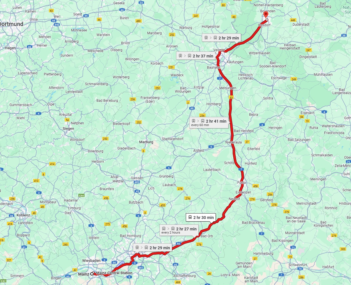 Anreise von Mainz Zu Göttingen Über 
