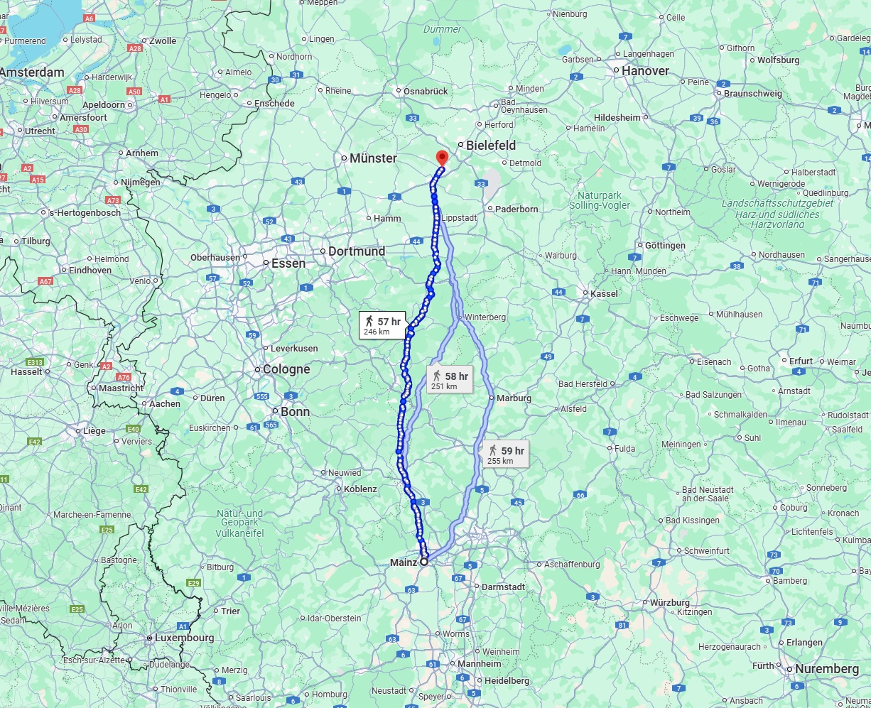Anreise von Mainz Zu Gütersloh Über 