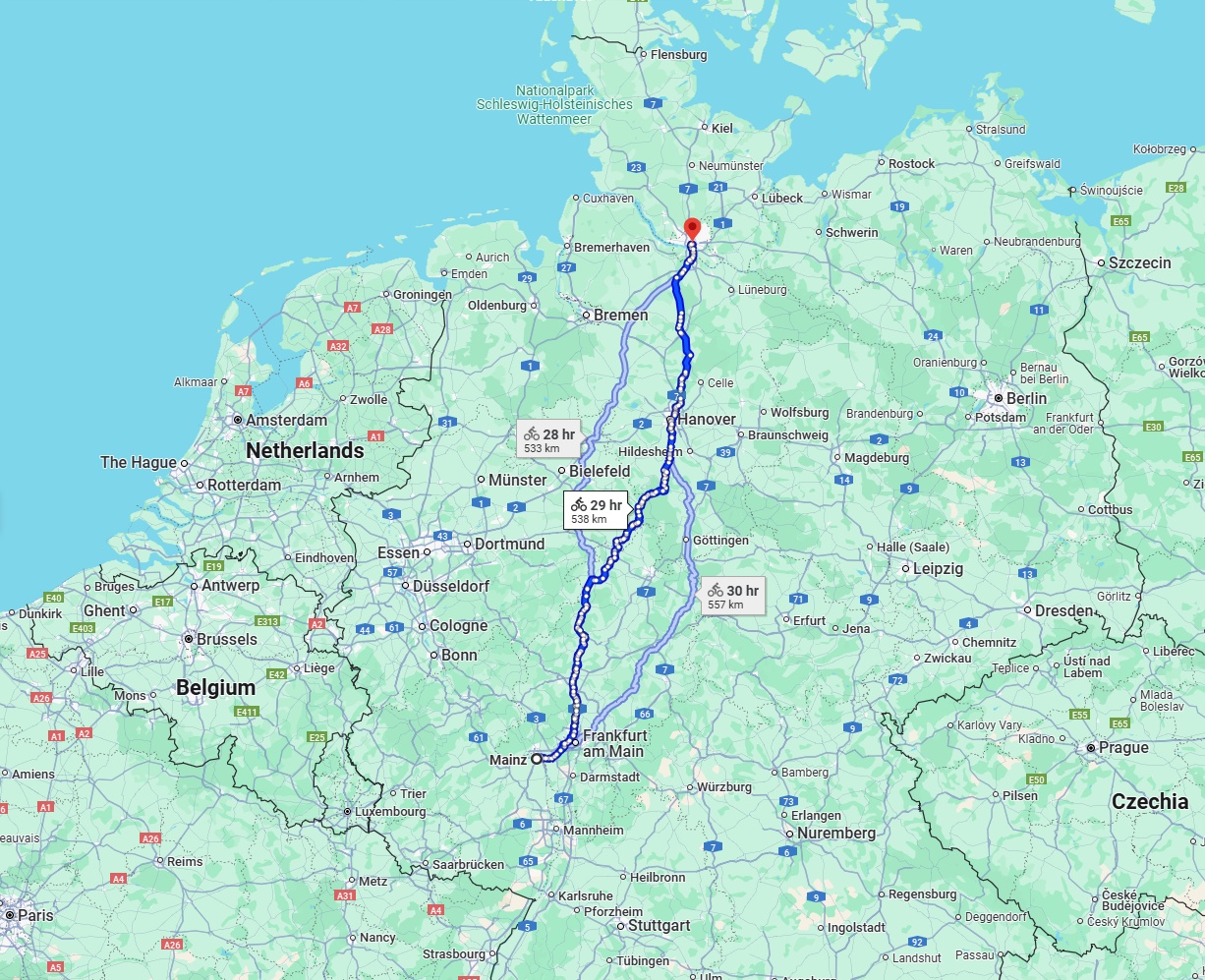 Anreise von Mainz Zu Hamburg Über 