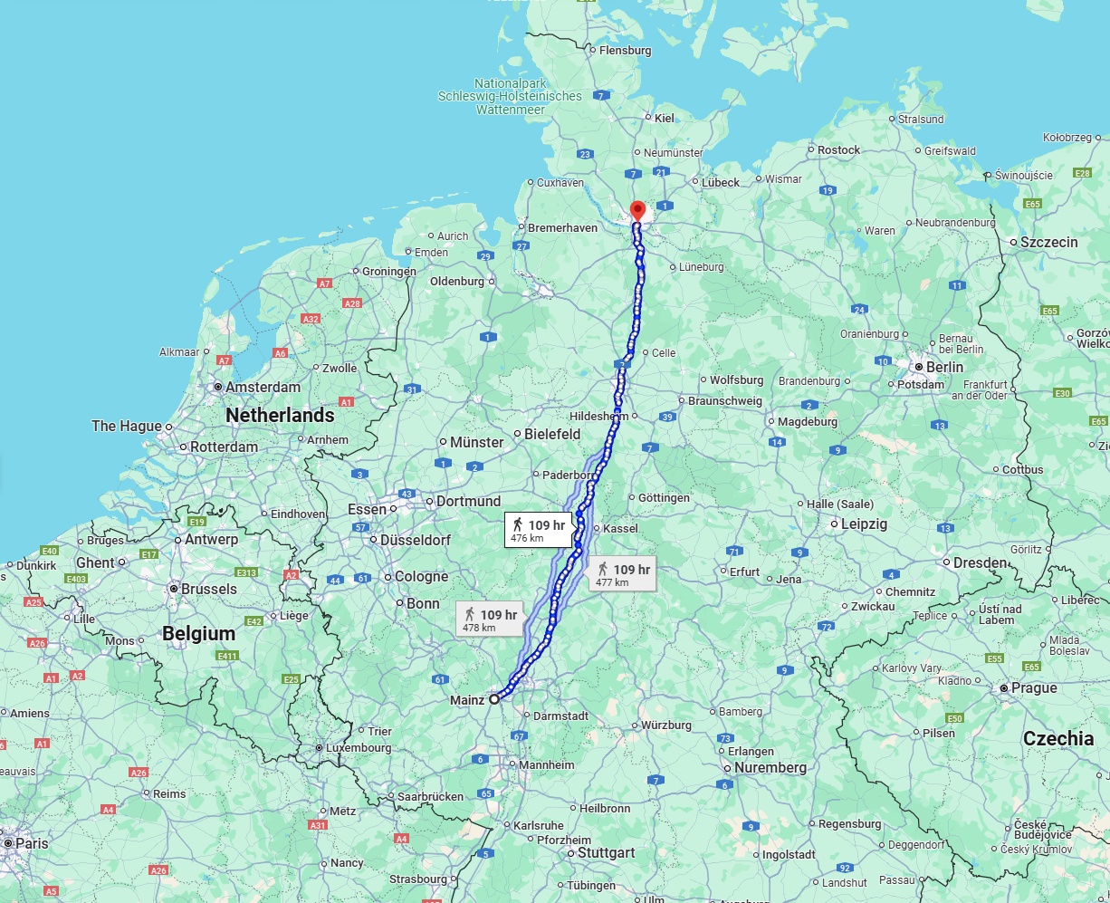 Anreise von Mainz Zu Hamburg Über 