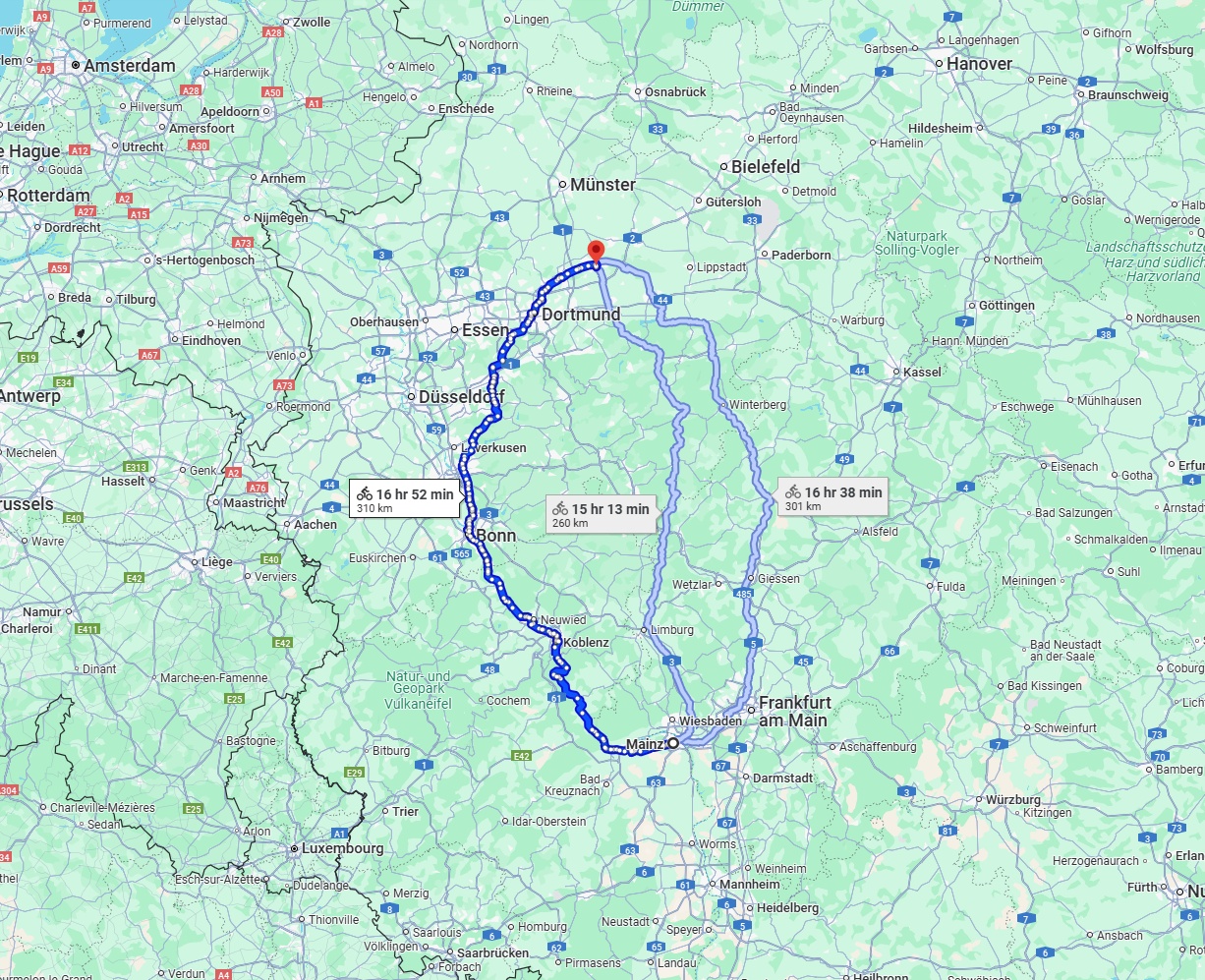 Anreise von Mainz Zu Hamm Über 