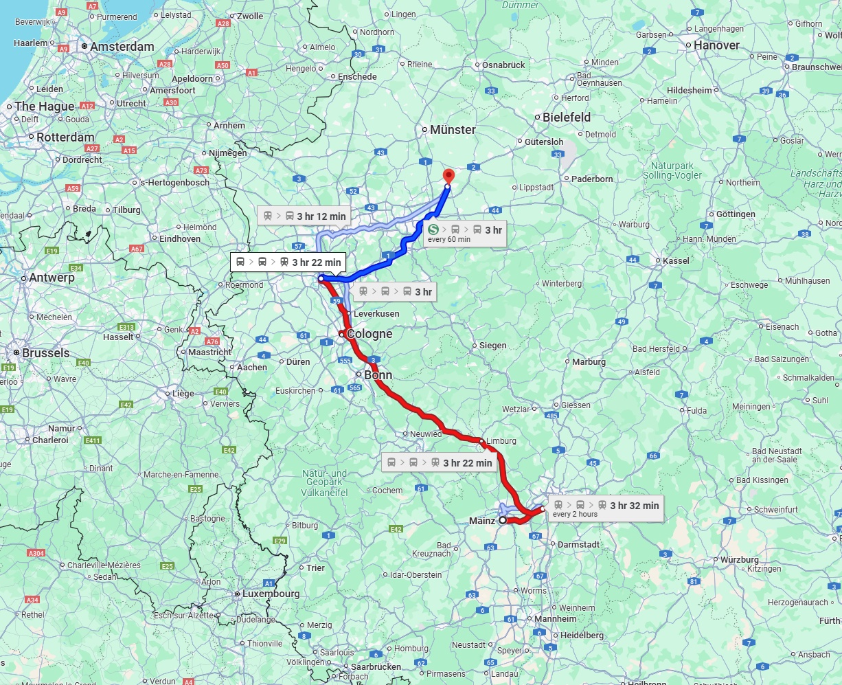 Anreise von Mainz Zu Hamm Über 