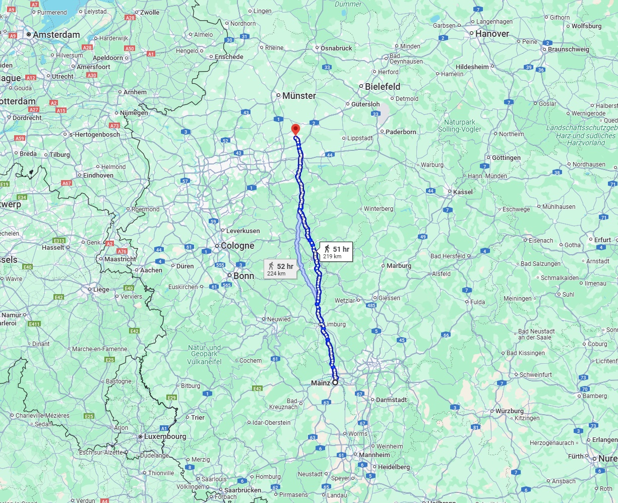 Anreise von Mainz Zu Hamm Über 