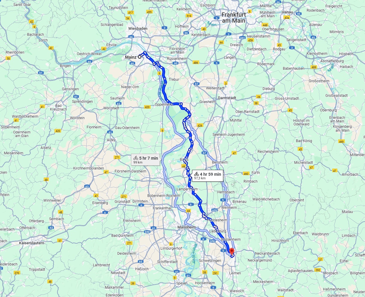 Anreise von Mainz Zu Heidelberg Über 