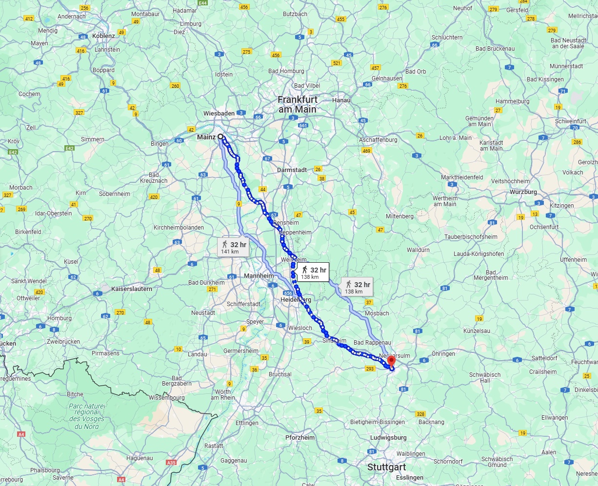 Anreise von Mainz Zu Heilbronn Über 