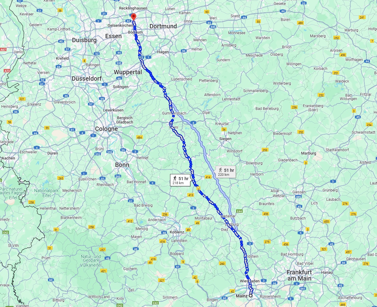 Anreise von Mainz Zu Herne Über 