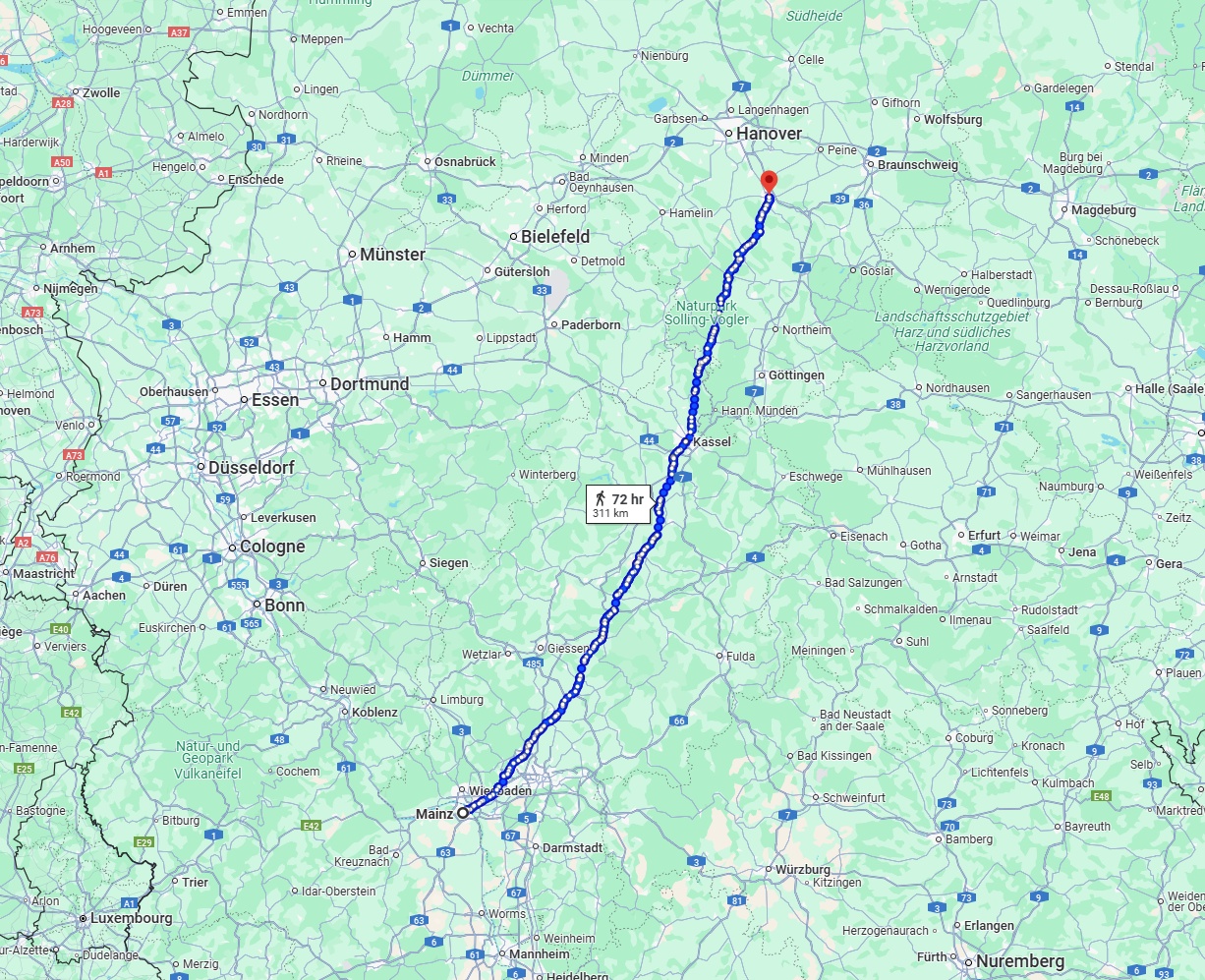 Anreise von Mainz Zu Hildesheim Über 
