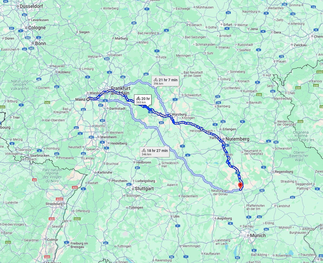 Anreise von Mainz Zu Ingolstadt Über 