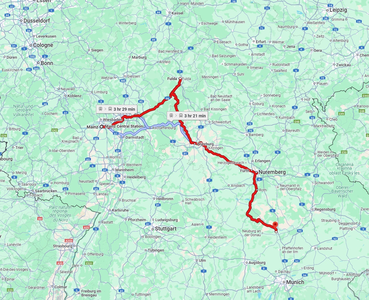 Anreise von Mainz Zu Ingolstadt Über 