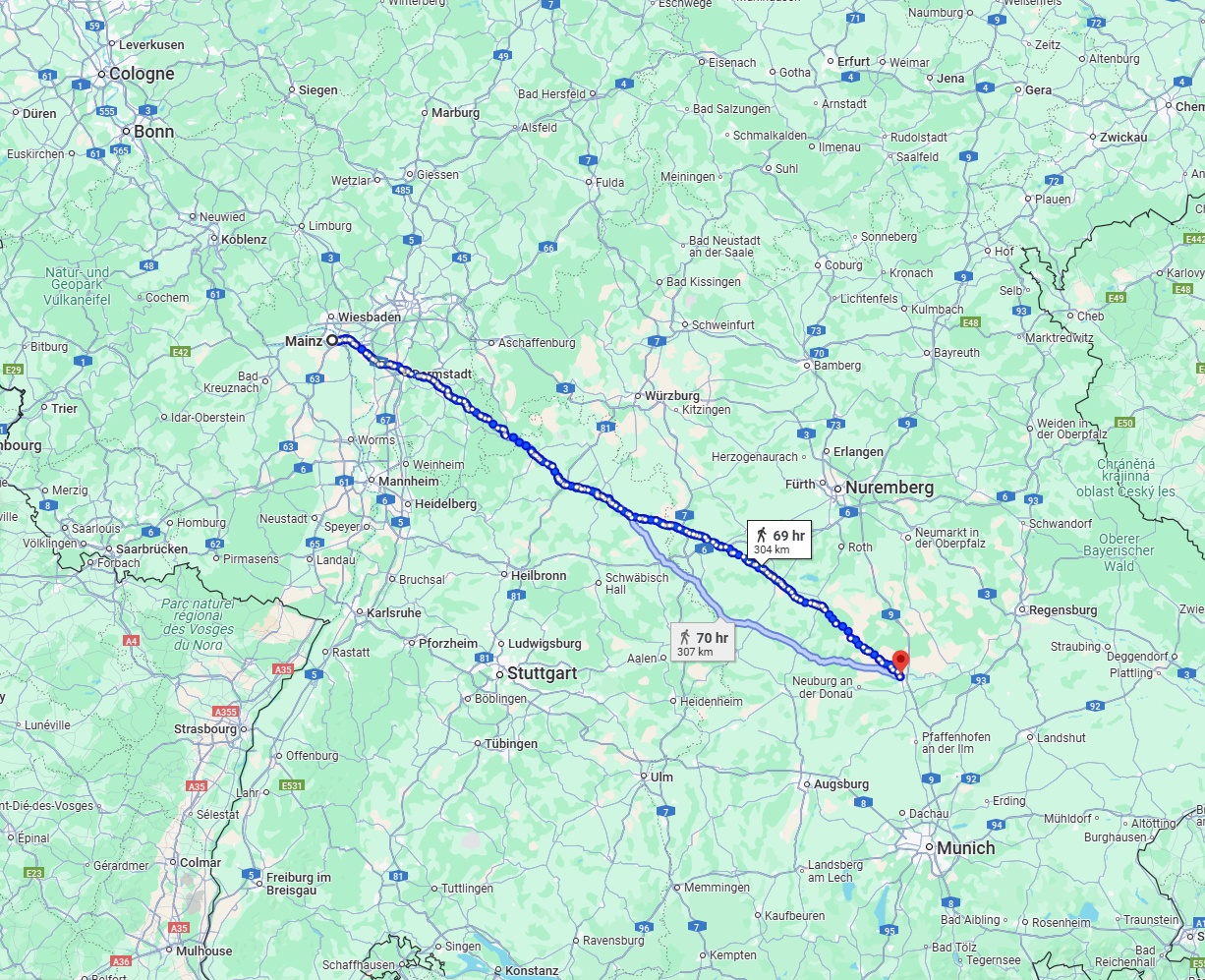 Anreise von Mainz Zu Ingolstadt Über 