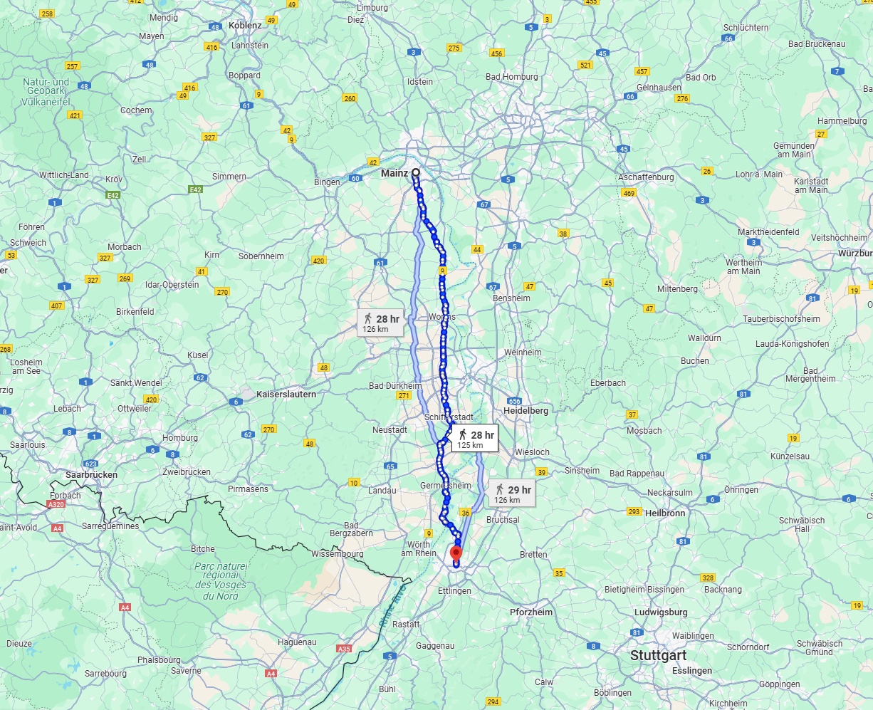 Anreise von Mainz Zu Karlsruhe Über 