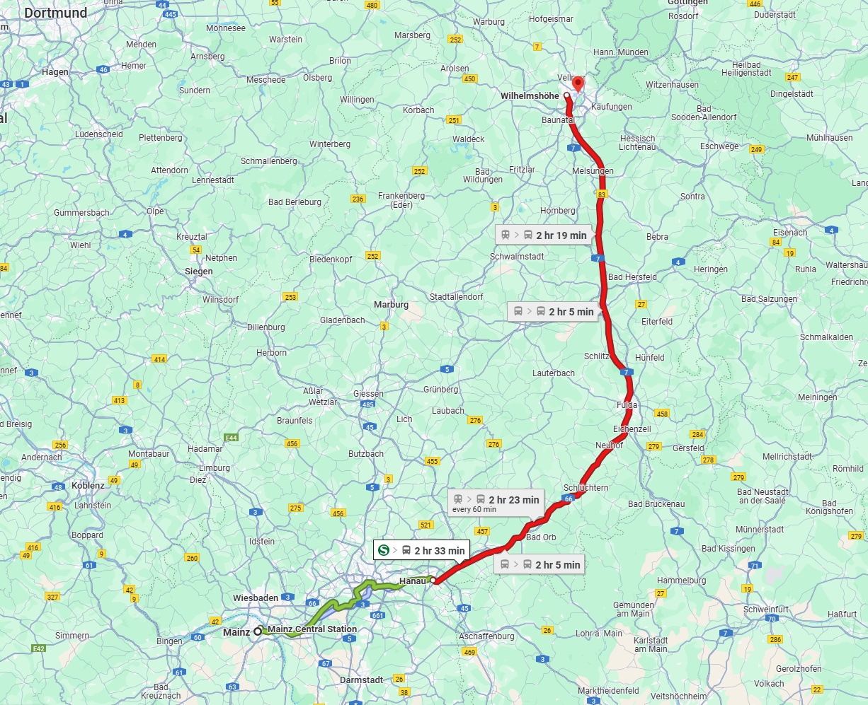 Anreise von Mainz Zu Kassel Über 