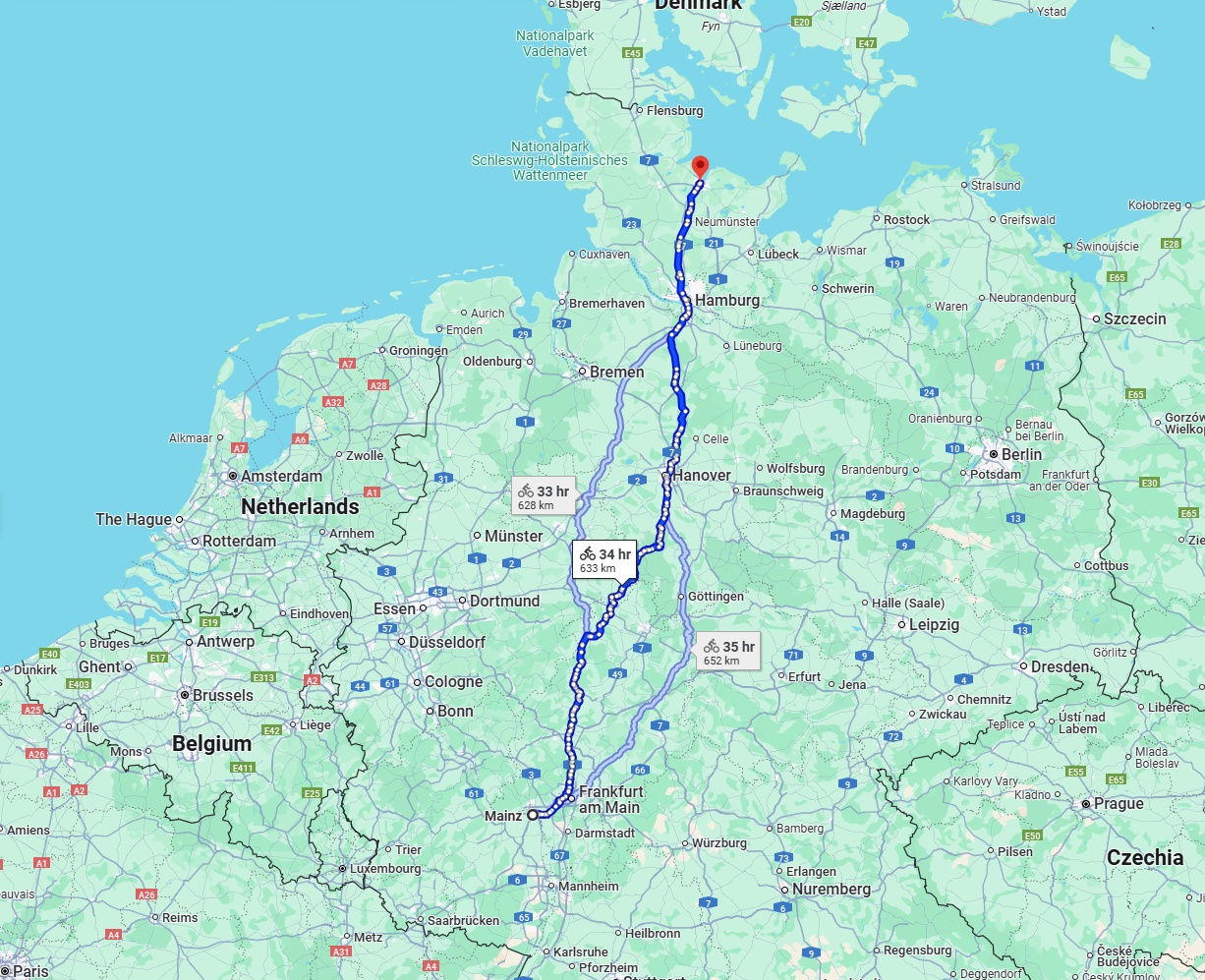 Anreise von Mainz Zu Kiel Über 