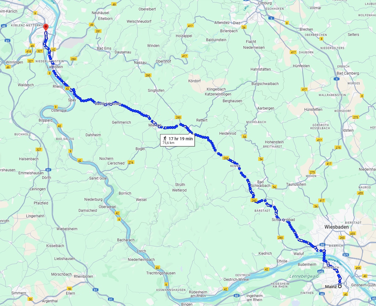 Anreise von Mainz Zu Koblenz Über 