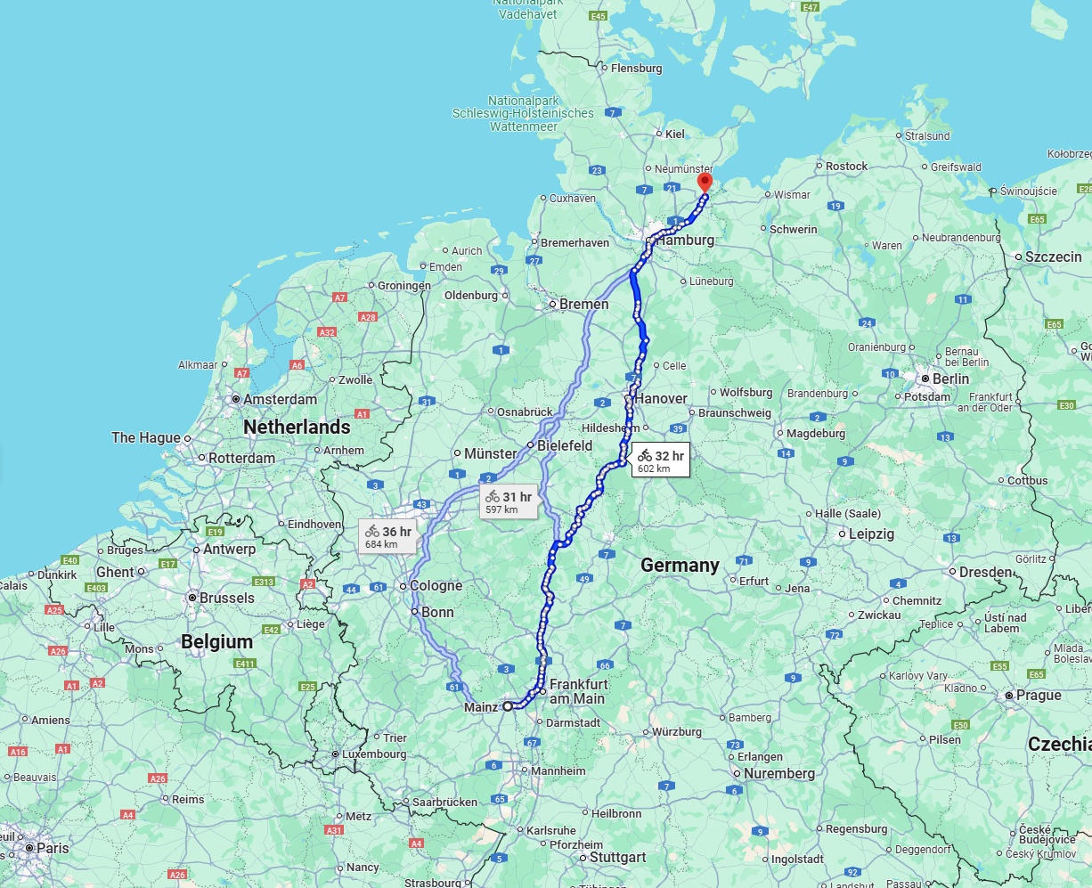 Anreise von Mainz Zu Lübeck Über 