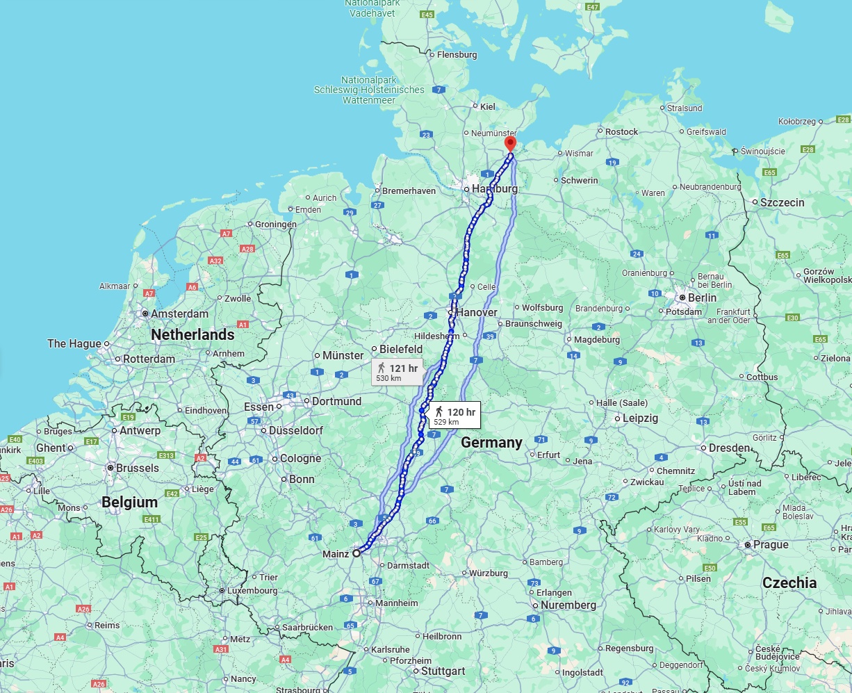 Anreise von Mainz Zu Lübeck Über 