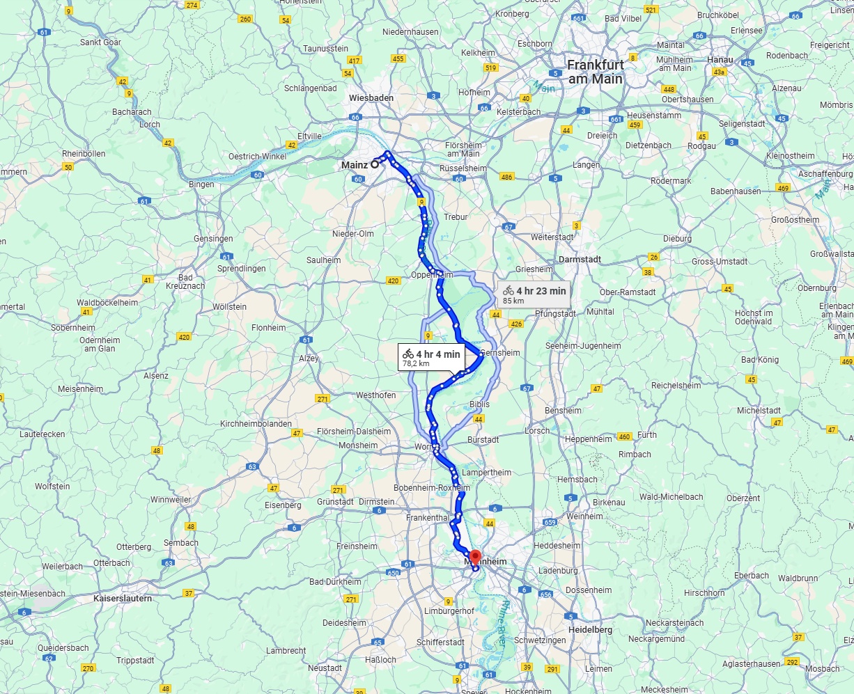 Anreise von Mainz Zu Ludwigshafen am Rhein Über 