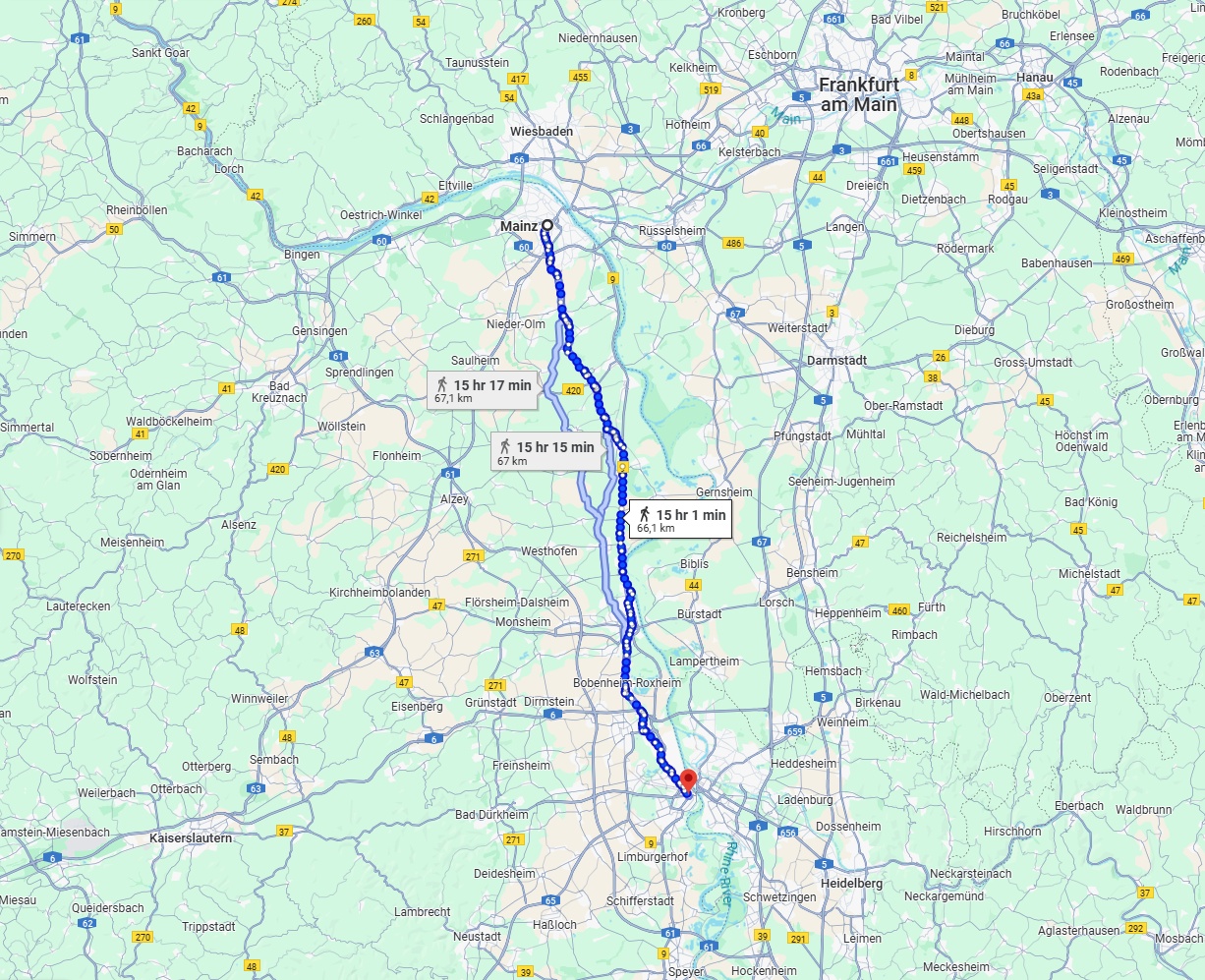 Anreise von Mainz Zu Ludwigshafen am Rhein Über 